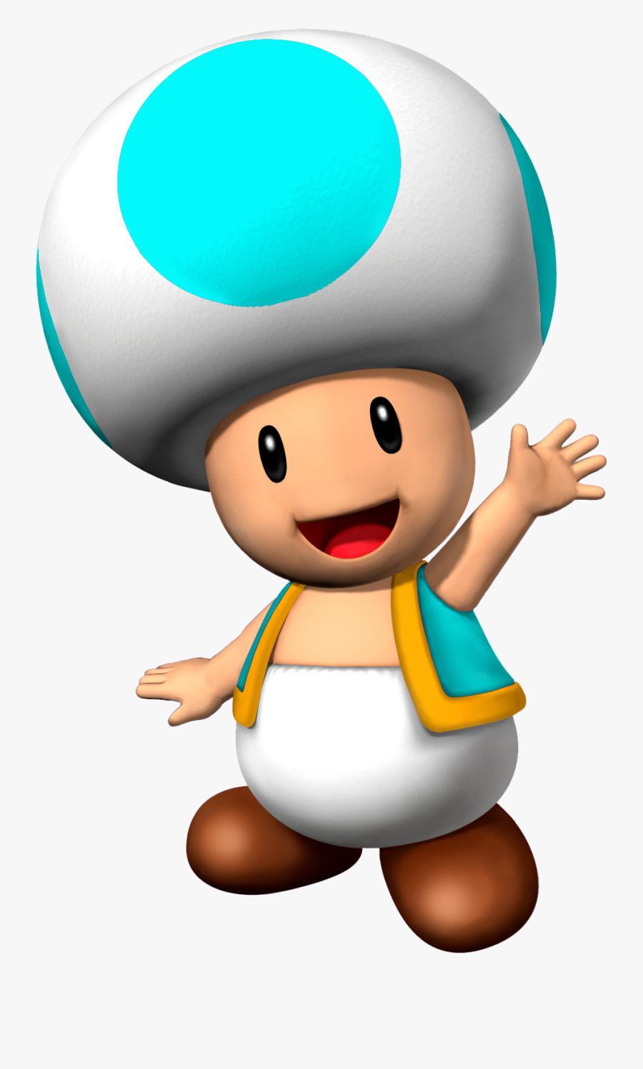 Cyan Toad Nsmbvr - Toad Mario Bros Png, Transparent Clipart