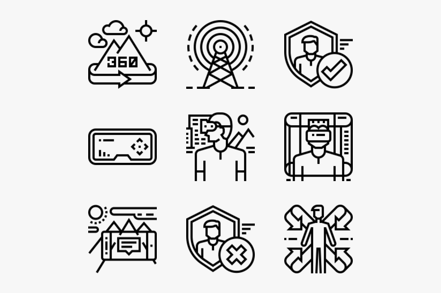 Virtual Reality And Face Id - Bed And Breakfast Icons, Transparent Clipart