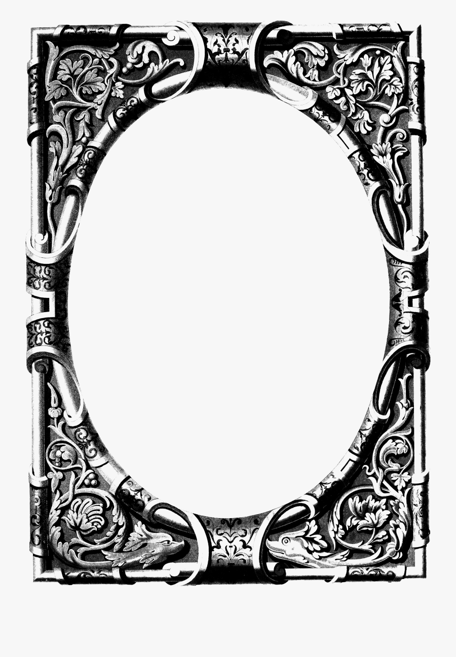 Free Vintage Image Ornate Frame - Circle, Transparent Clipart