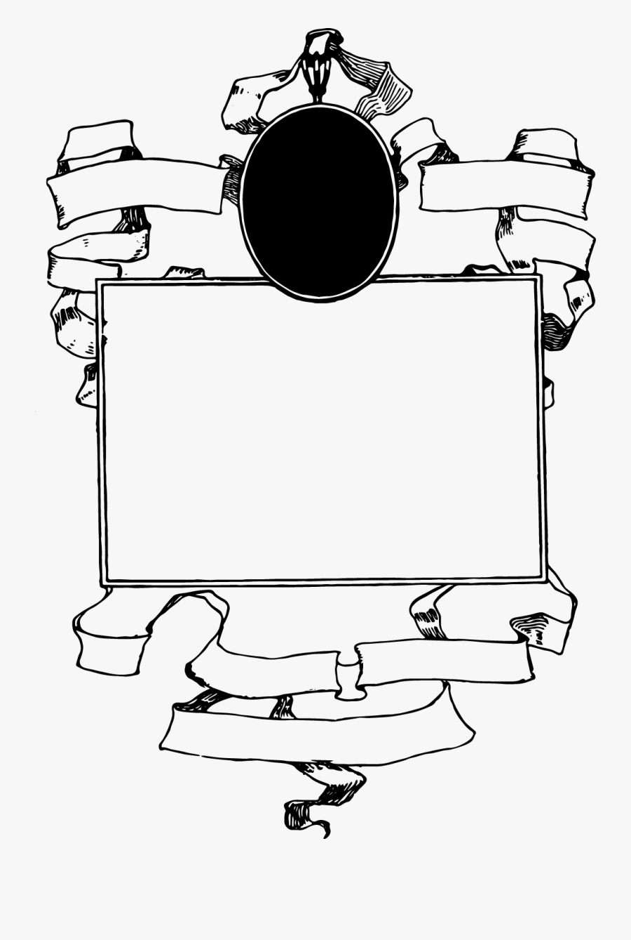 Transparent Banner Png Black And White - Portable Network Graphics, Transparent Clipart