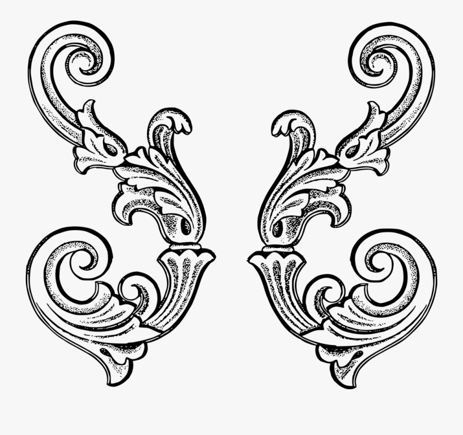 Transparent Flourish Clipart - Flourish Vintage Vector, Transparent Clipart