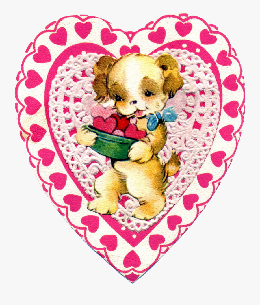 Free Vintage Valentine Clipart - Vintage Cute Printable Heart Valentine Clipart, Transparent Clipart