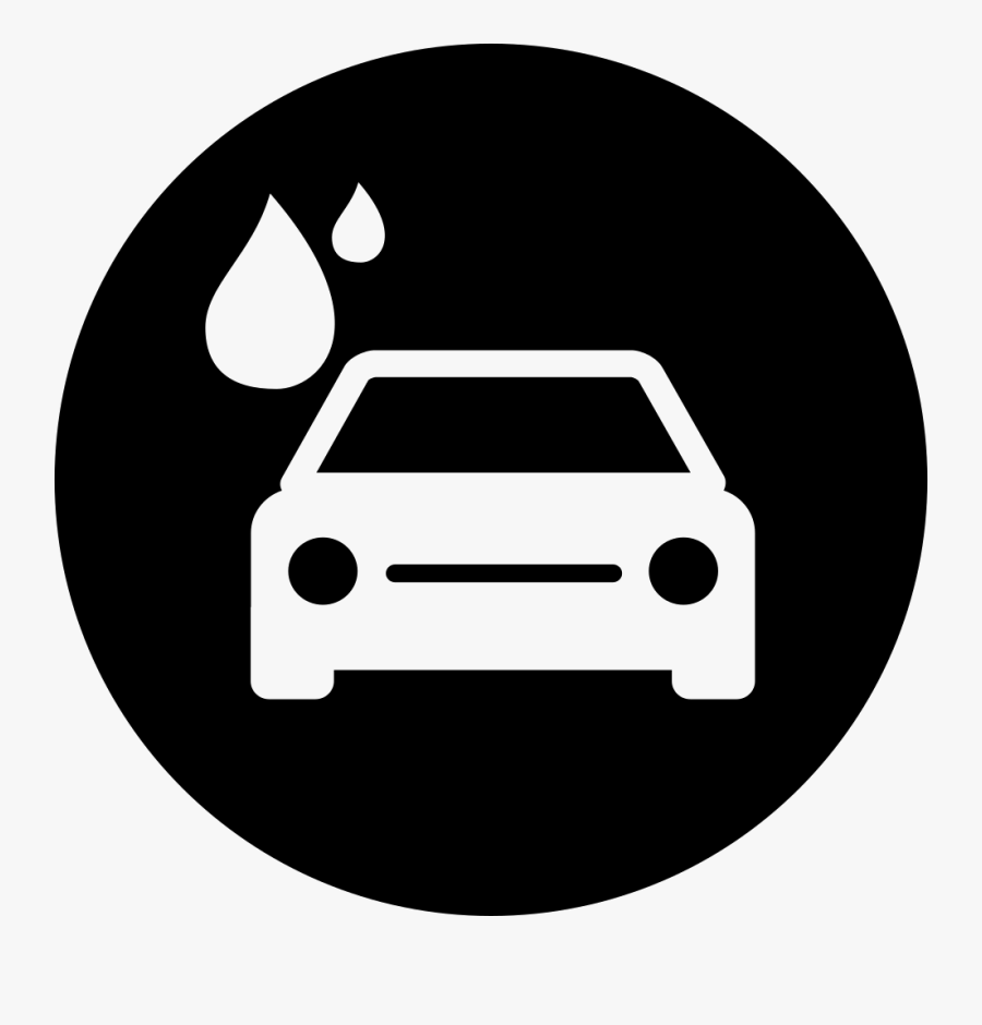 Transparent Car Wash Clipart Black And White - Car Wash Icon White, Transparent Clipart