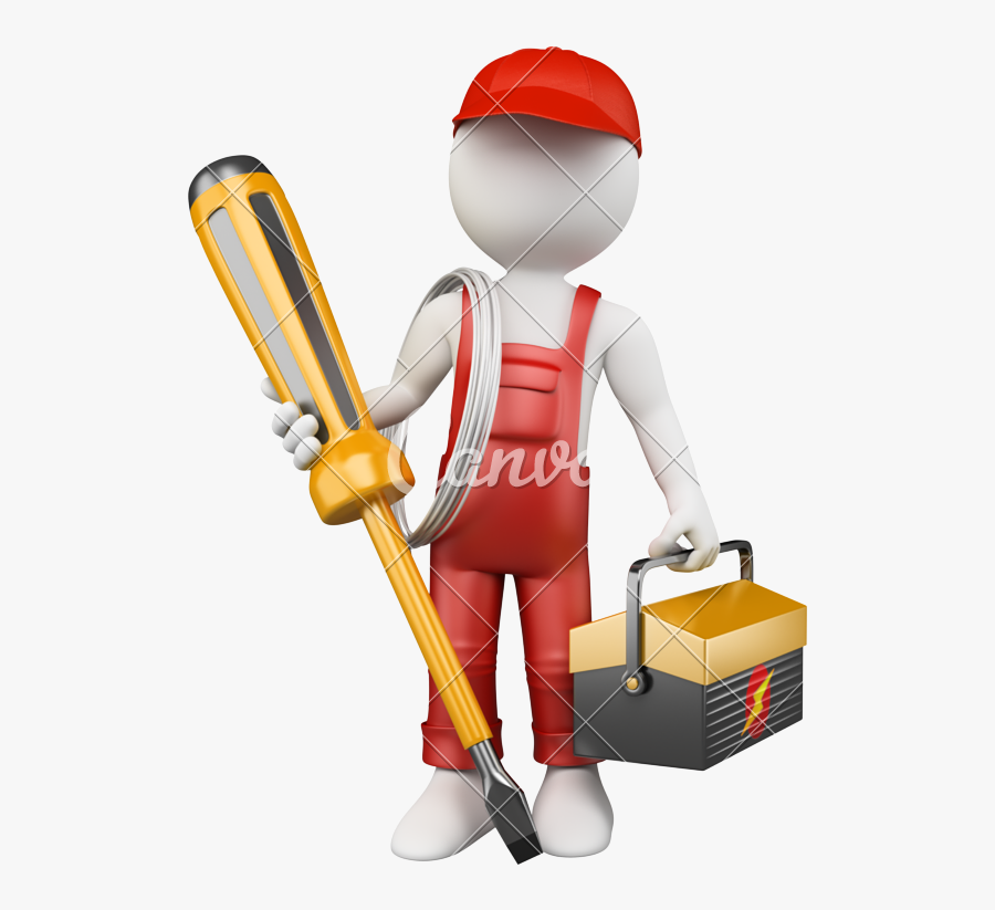 D White People - 3d Electrician, Transparent Clipart