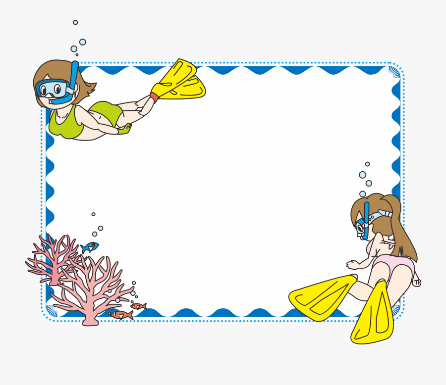 Snorkel Frame Big Image - Swimming Frame Png, Transparent Clipart