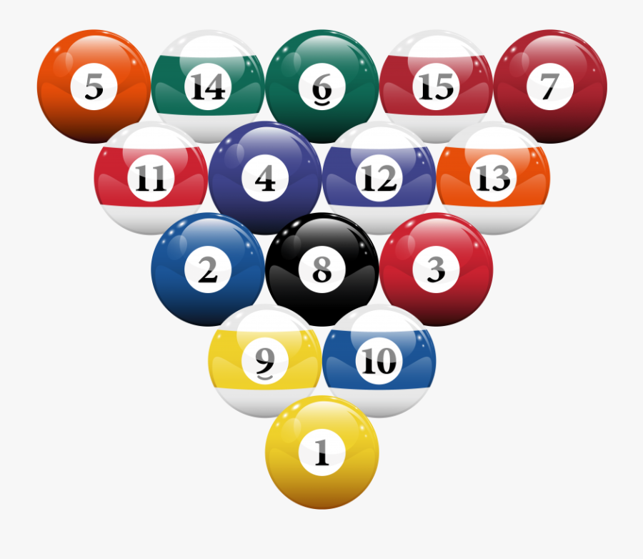 Download Racked Billiard Pool Balls Clipart Png Photo - Pool Game Png, Transparent Clipart