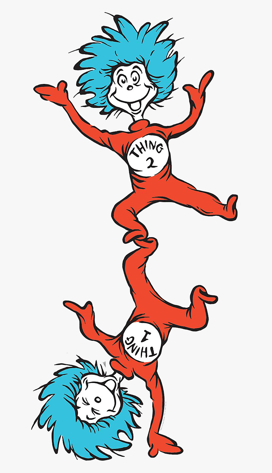 The Cat In The Hat Thing One Thing Two Grinch Child - Transparent Thing One And Thing Two, Transparent Clipart