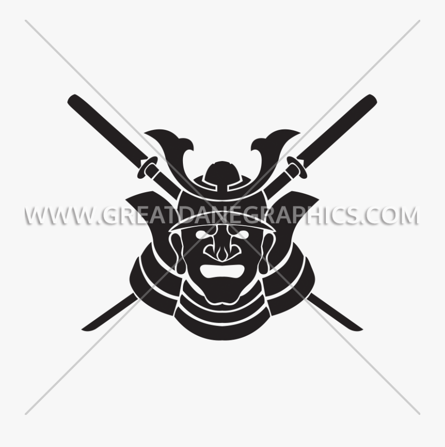 Great Dane Clipart Black Mask - Samurai Sticker, Transparent Clipart