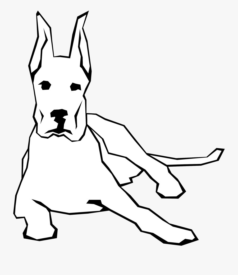Free Vector Dog Simple Drawing Clip Art - Dog And Puppy Drawing, Transparent Clipart