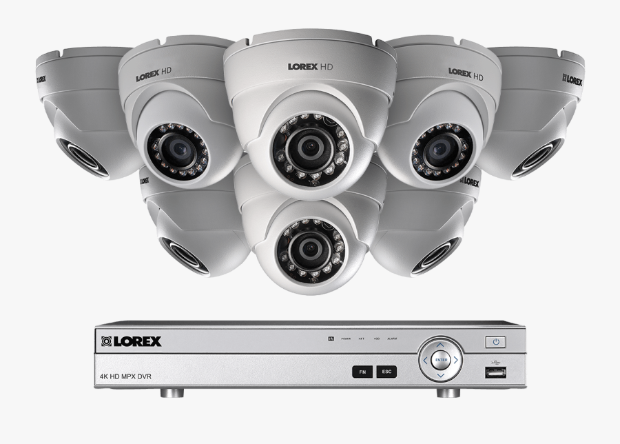 Hd 1080p Home Security System And 8 Dome Metal Outdoor - Hicks Vision Camera 8 Price, Transparent Clipart
