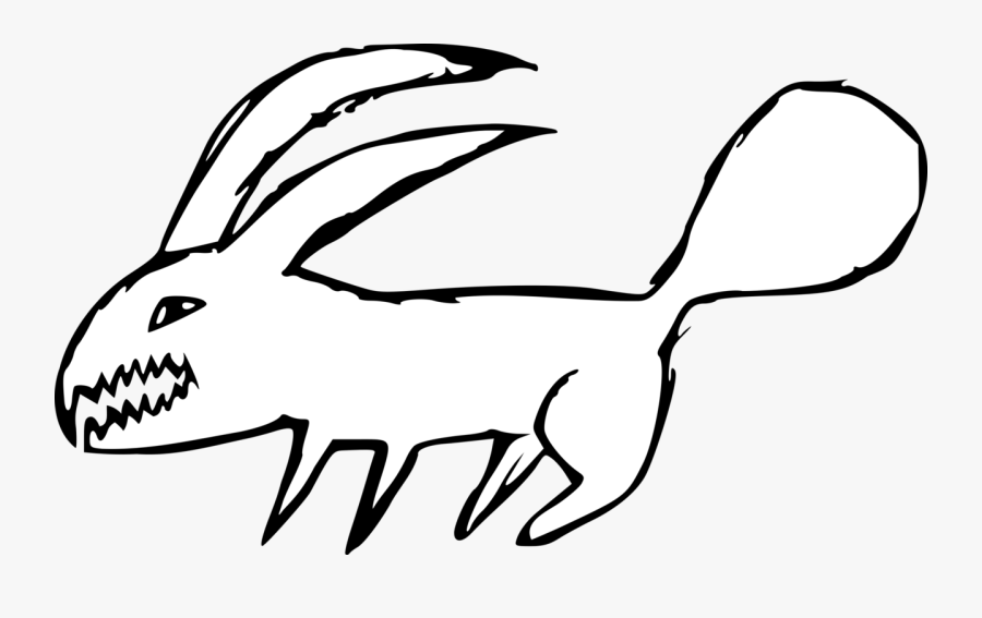 Hares Drawing Snow Hare Transparent Png Clipart Free - Hare, Transparent Clipart