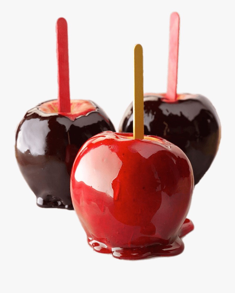 Toffee And Chocolate Apples - Dark Red Candy Apples, Transparent Clipart