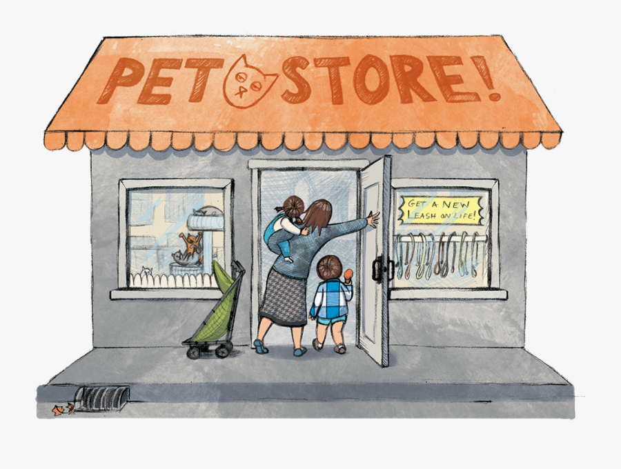 Pet Shop Great Dane - Drawing Of A Pet Shop, Transparent Clipart