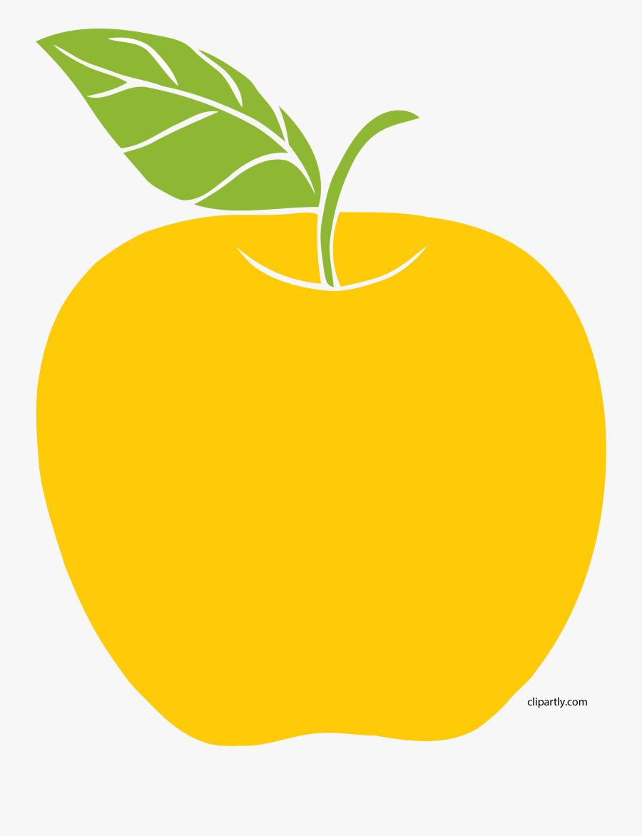 Yellow Apple Clip Art, Transparent Clipart