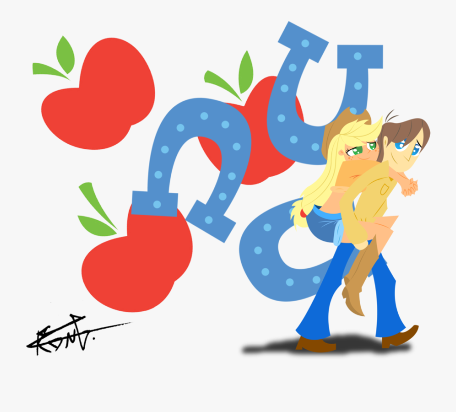 Applejack Caramel Apple Mammal Cartoon Vertebrate Clip - Caramel And Applejack, Transparent Clipart