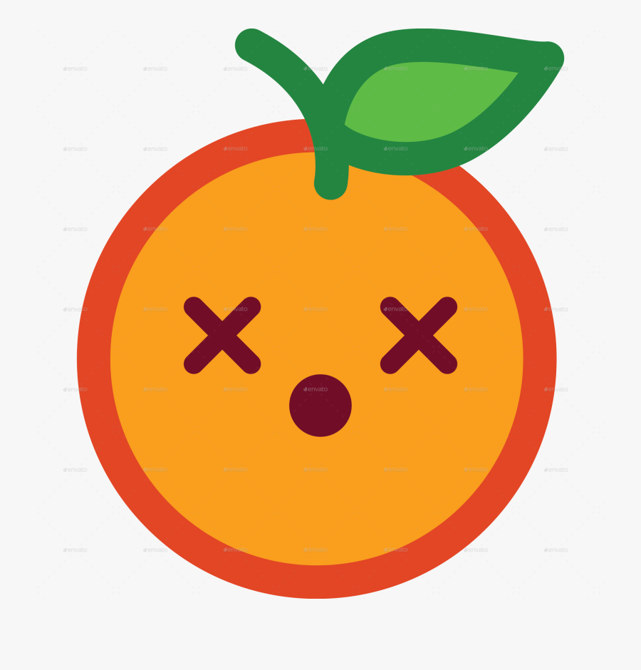 Transparent Facebook Emoticons Png - Fruit Smiley Png, Transparent Clipart