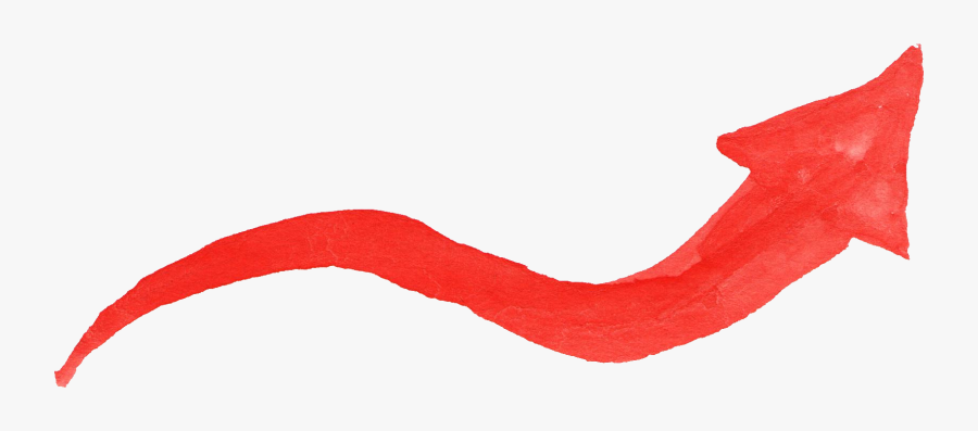 16 Red Watercolor Arrow - Red Arrow Water Color Png, Transparent Clipart