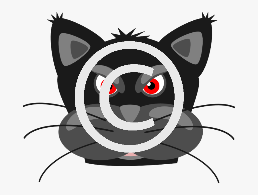 Transparent Black Panther Png - Cute Cartoon Cat Face, Transparent Clipart