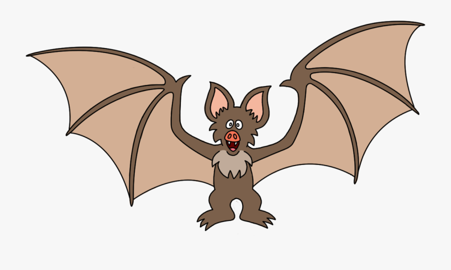 A Cute Little Bat - Brown Little Bat Clipart, Transparent Clipart