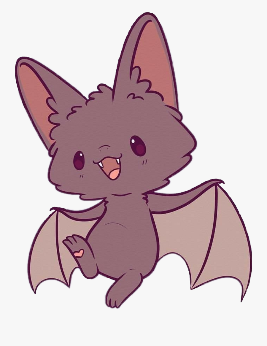 Transparent Cute Bat Png - Cute Kawaii Bat Drawing, Transparent Clipart