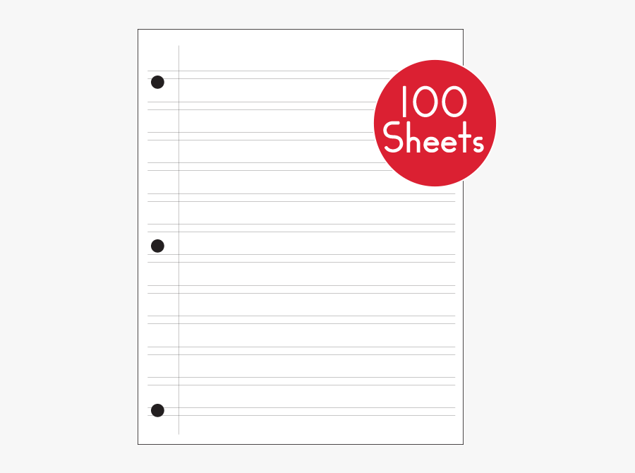 Regular Notebook Paper - Narrow Lines Sheet, Transparent Clipart