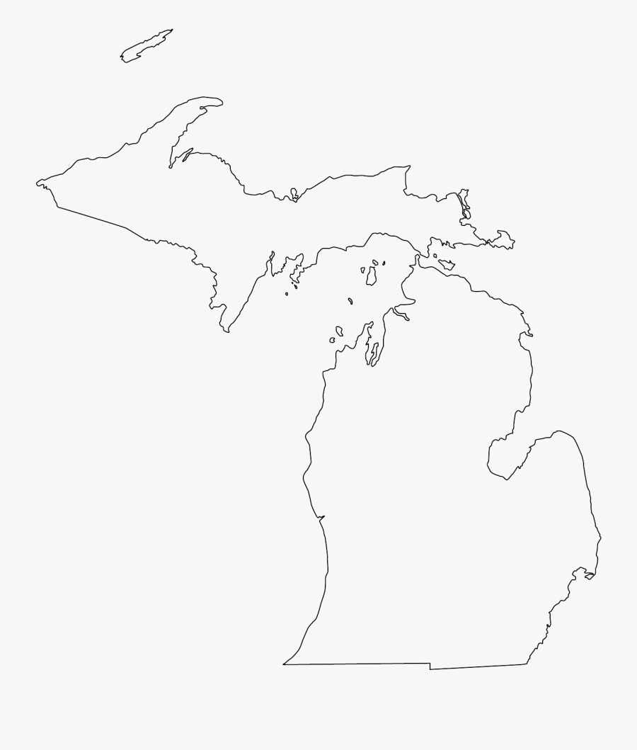 Michigan State - Printable Map Of Michigan With Counties, Transparent Clipart