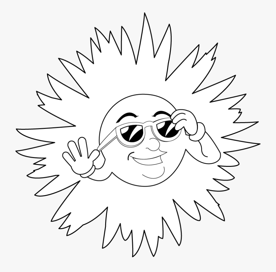 Science Weather Sun With Sunglasses - Clip Art, Transparent Clipart
