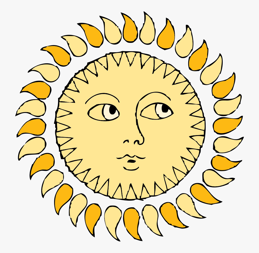 Clipart - Sun - Draw The Hands Of The Clock, Transparent Clipart