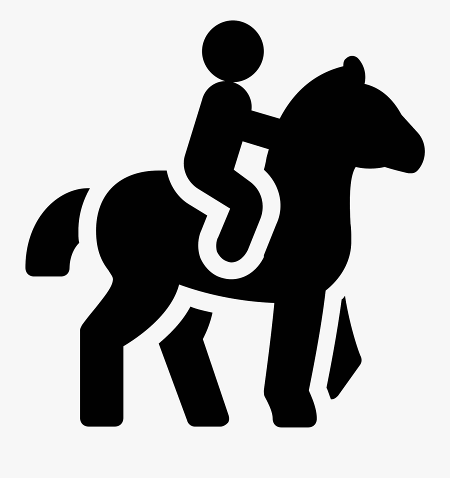 Horseback Riding Filled Icon - Horseback Riding Icon, Transparent Clipart