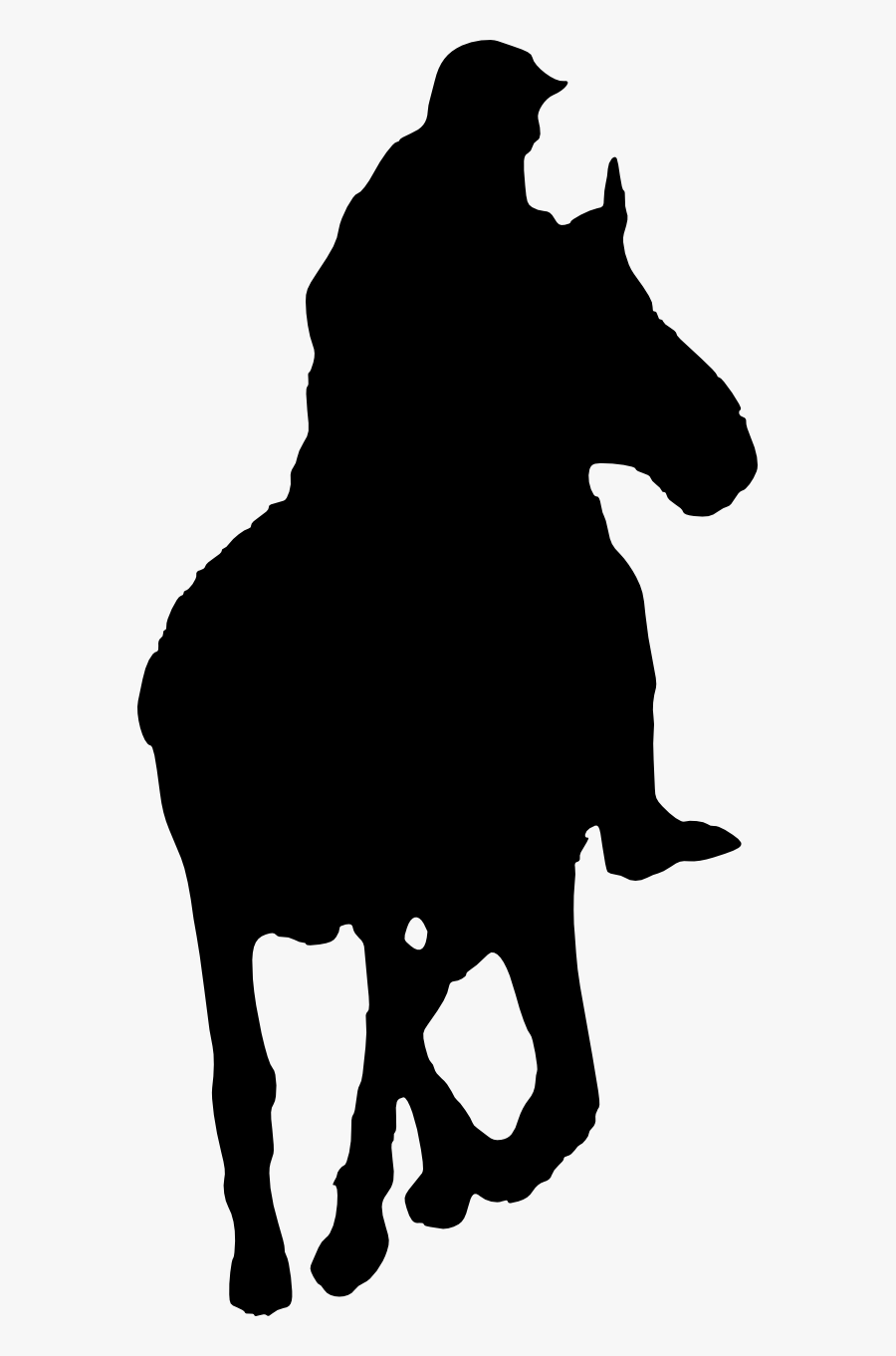 Horse Riding Silhouette - Woman Silhouette No Background, Transparent Clipart