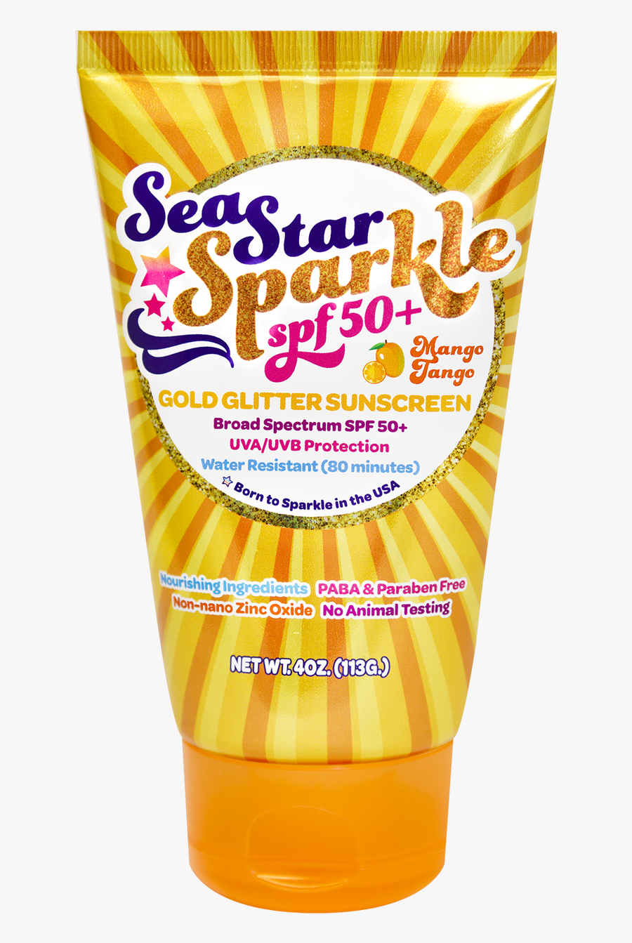 Transparent Sparkling Star Png - Sea Star Pop Mango Tango Glitter Sunscreen Sunscreen, Transparent Clipart