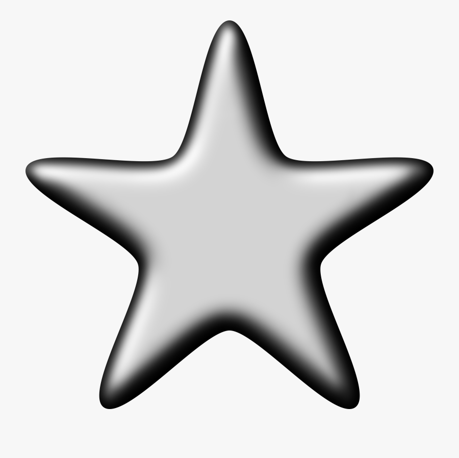 Silver Star Clip Art - Starfish, Transparent Clipart