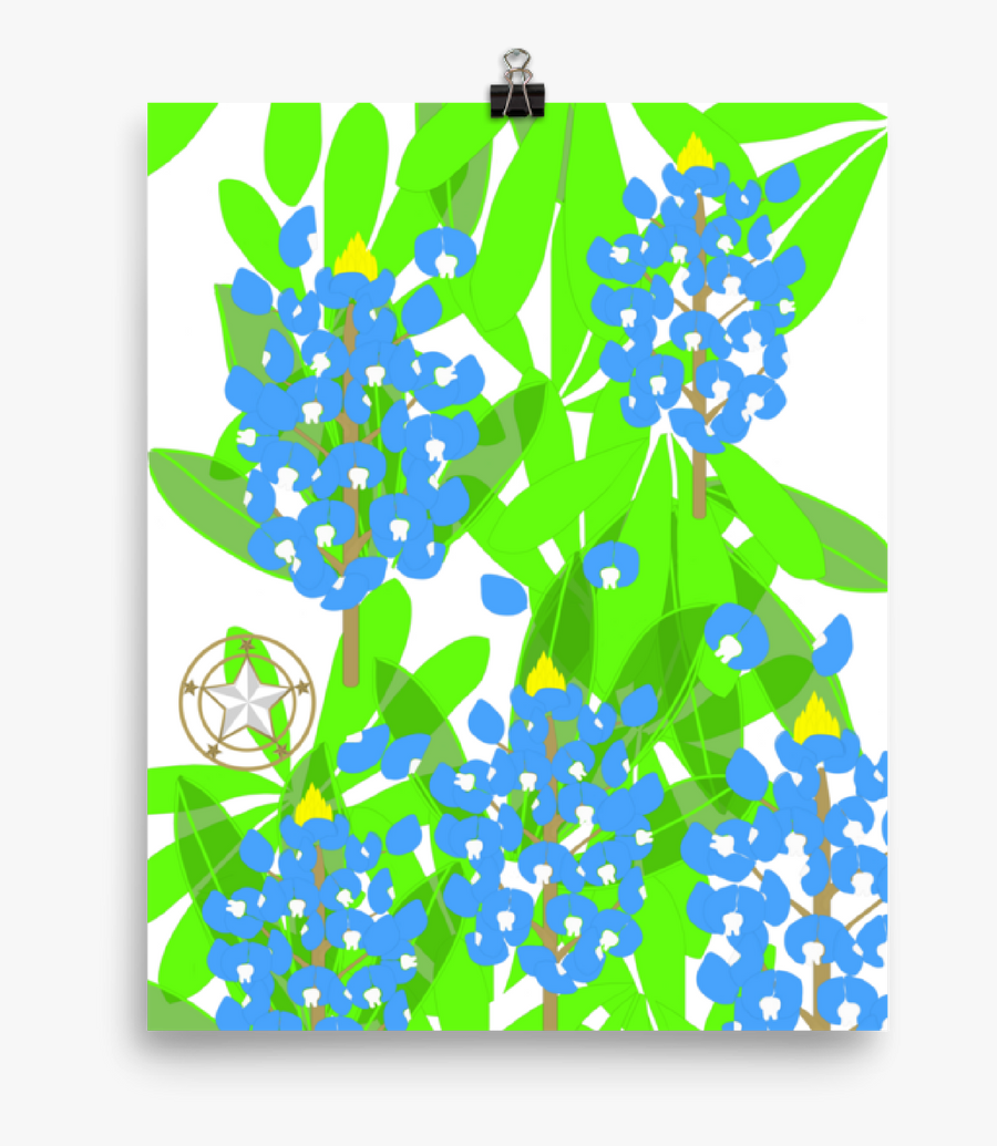 Flowers Clipart Bluebonnet - Illustration, Transparent Clipart
