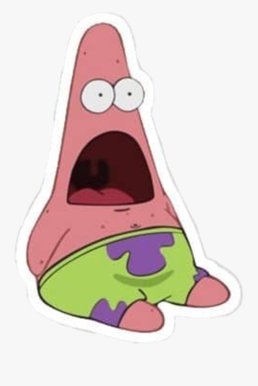 #seastar #patrick #patrickstar #patrickthestar #pink - Patrick Star Surprised, Transparent Clipart