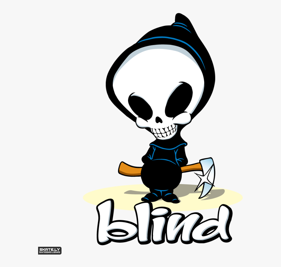 Clip Royalty Free Download Skater Drawing Skull - Logo Blind Skateboards, Transparent Clipart