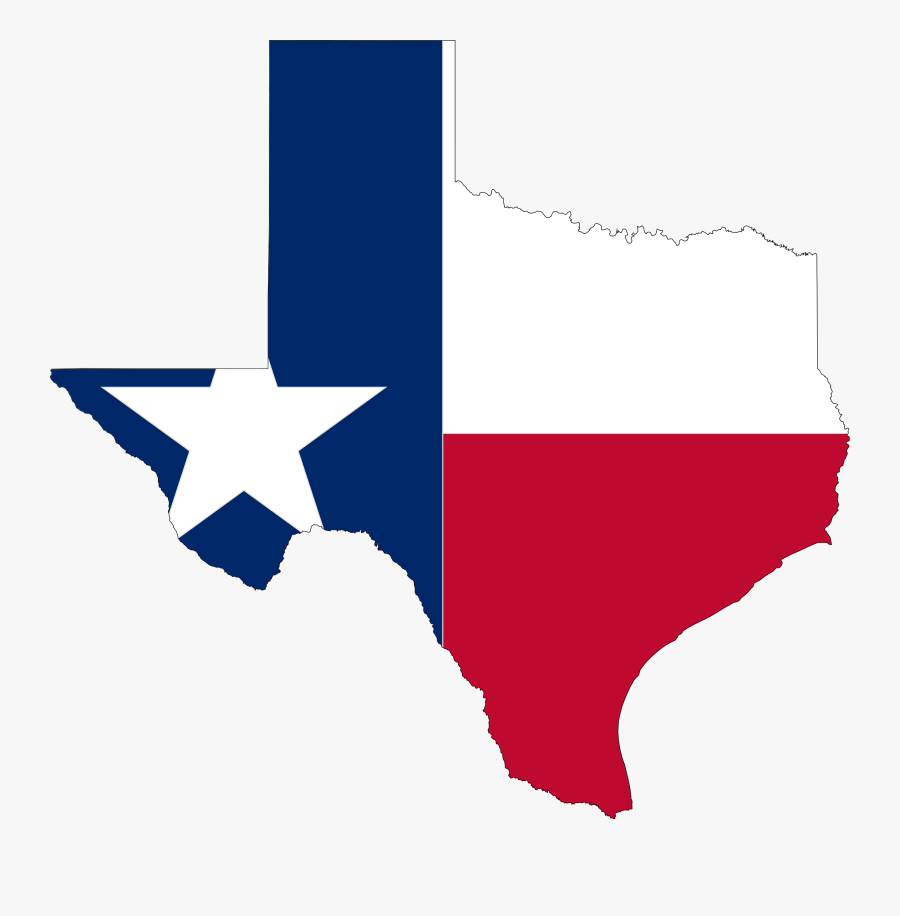 Image - Texas Flag State Shape, Transparent Clipart