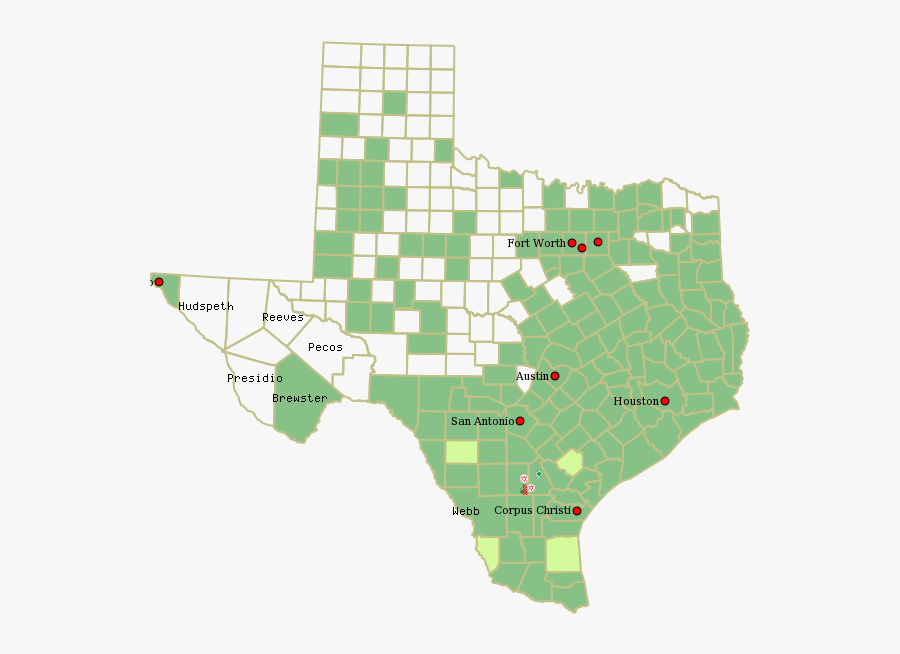 Bluebonnet Oil & Gas - Bald Eagles In Texas Map, Transparent Clipart