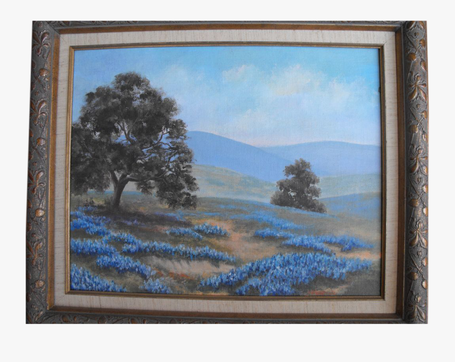 Clip Art Texas Bluebonnet Landscape Allies - Picture Frame, Transparent Clipart