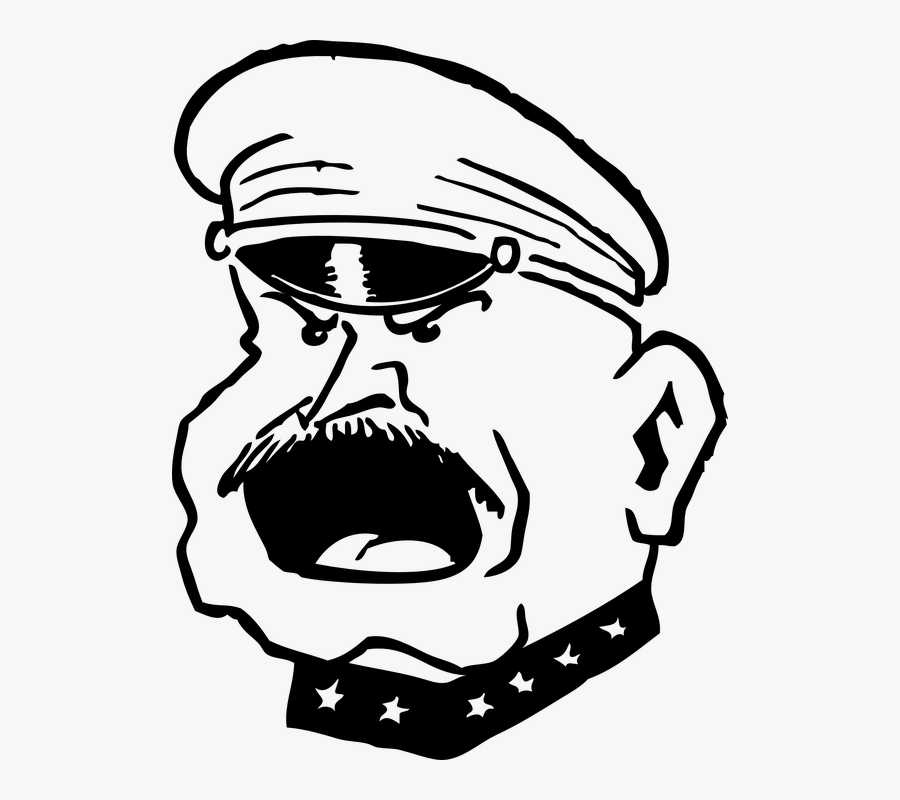 Military, Man, Guy, Person, Yelling, Admiral - Drawing Of A Person Yelling, Transparent Clipart