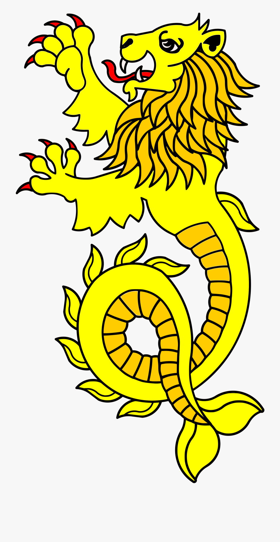 Heraldic Sea Lion, Transparent Clipart