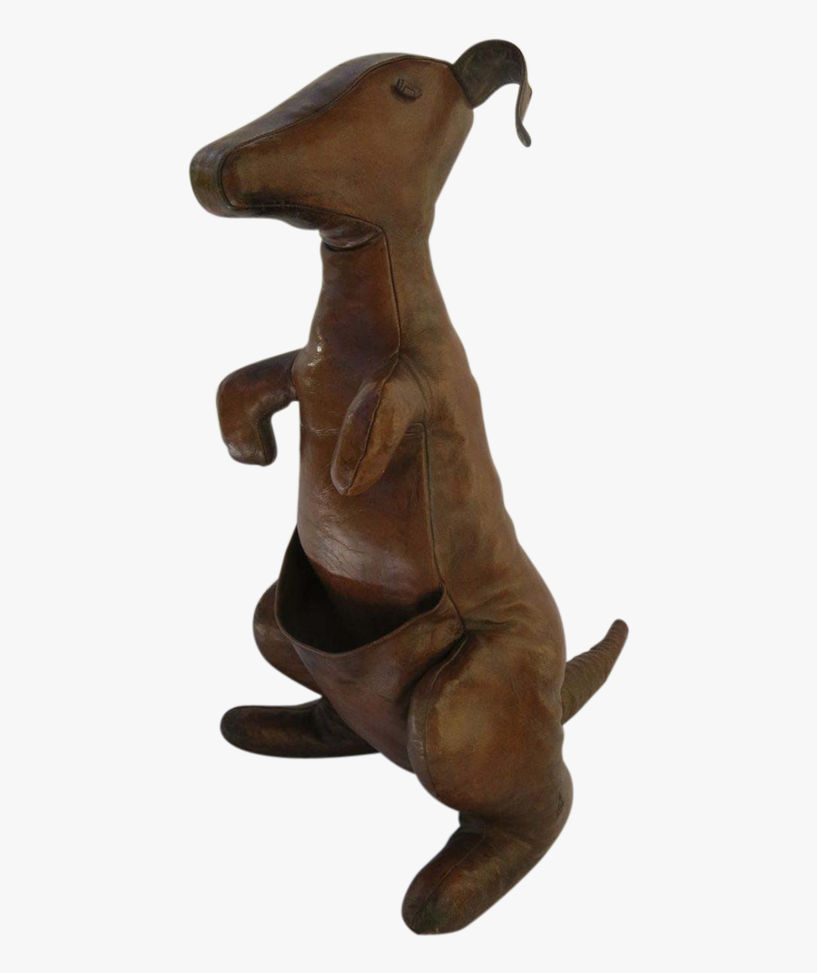 Original Vintage Leather Kangaroo - Statue, Transparent Clipart