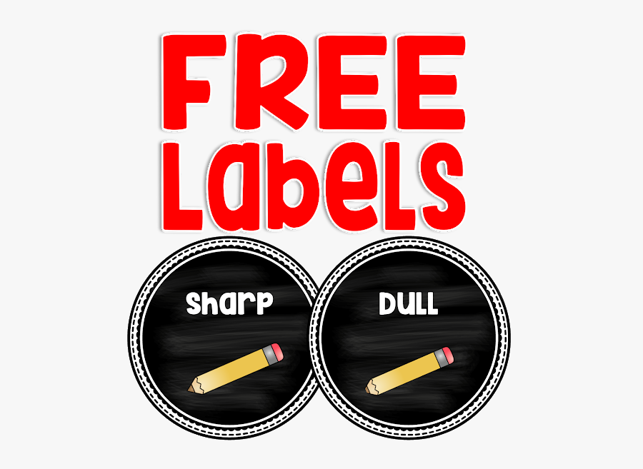Pencil Cup Dull And Sharp Labels Free - Bullet, Transparent Clipart