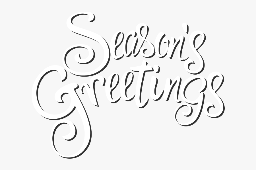 Transparent Seasons Greetings Text, Transparent Clipart