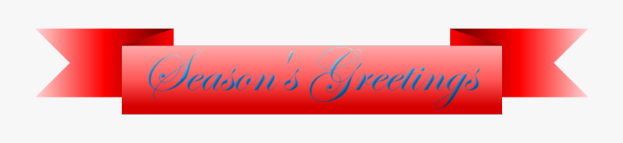 Season"s Greetings Ribbon - Calligraphy, Transparent Clipart