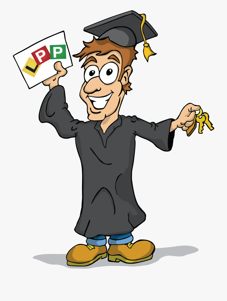 Master Driving School Mascot - Driving, Transparent Clipart