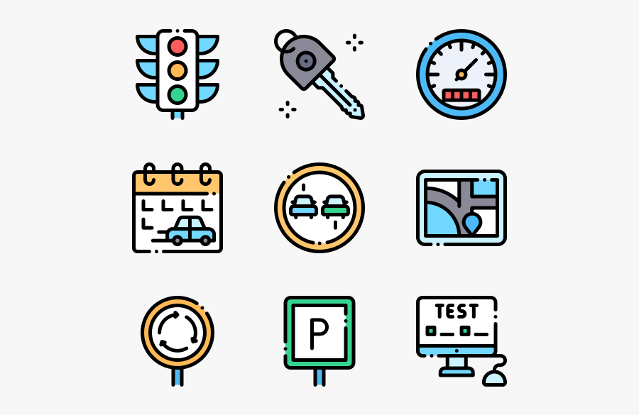 Driver School - History Cartoon Icon, Transparent Clipart