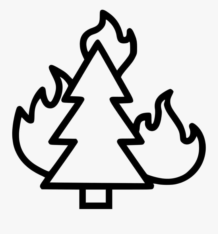 Wildfire Forest Fire Bonfire Combustion Burning Trees - Forest Fire Drawing Easy, Transparent Clipart