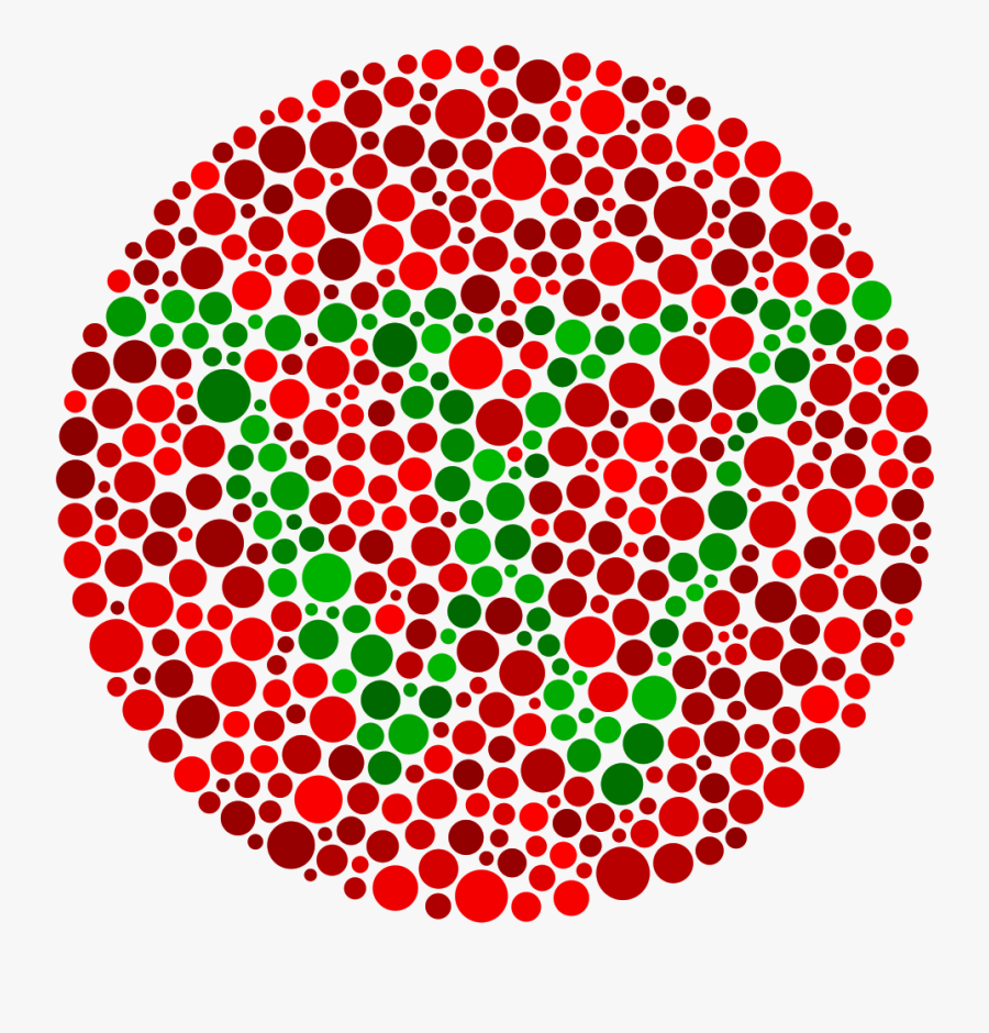 A Cirlce Filled With Dots Of Varying Sizes All In Arying - Red Green Color Blindness, Transparent Clipart