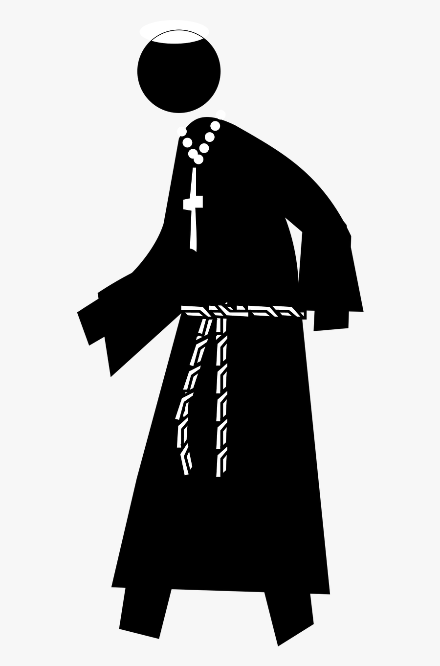 Monk Silhouette Png, Transparent Clipart