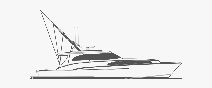 Banner Freeuse Library Fishing Clipart Saltwater Pencil - Yacht, Transparent Clipart